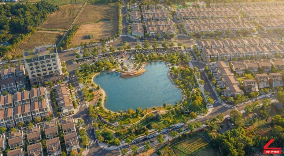 Hình ảnh 3: Phối cảnh khu công viên cây xanh trung tâm, hồ điều hòa